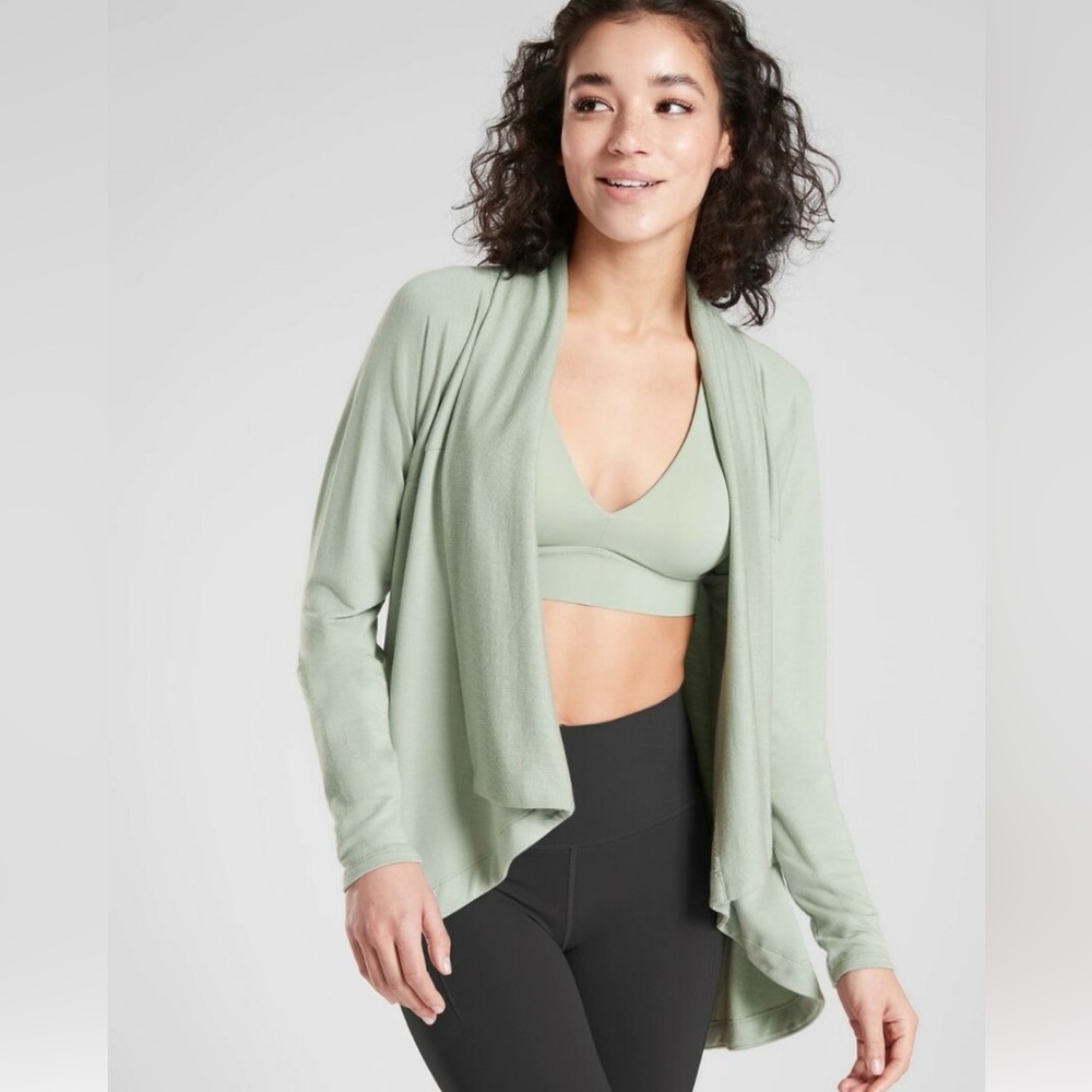 Like-New Athleta Nirvana Wear Two Ways Wrap Opal Green Small